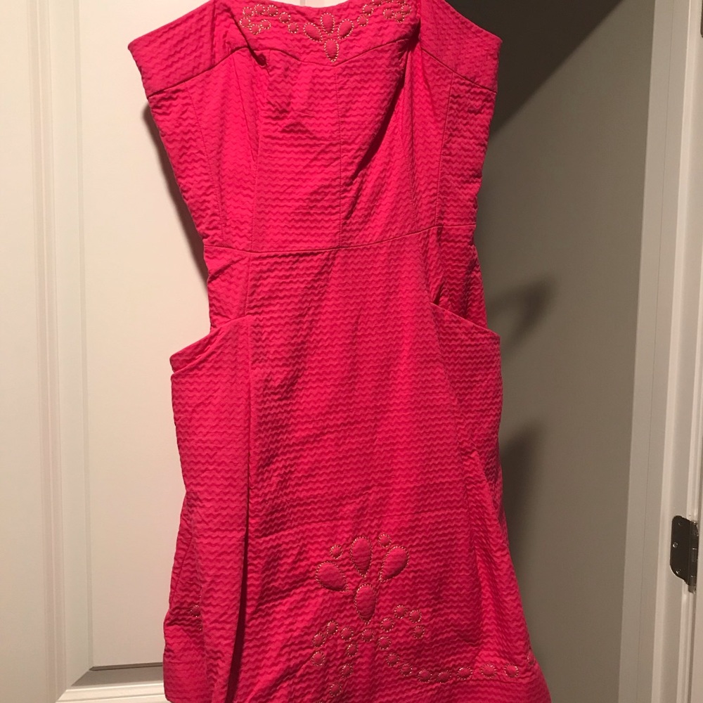 Hot pink strapless Lilly dress